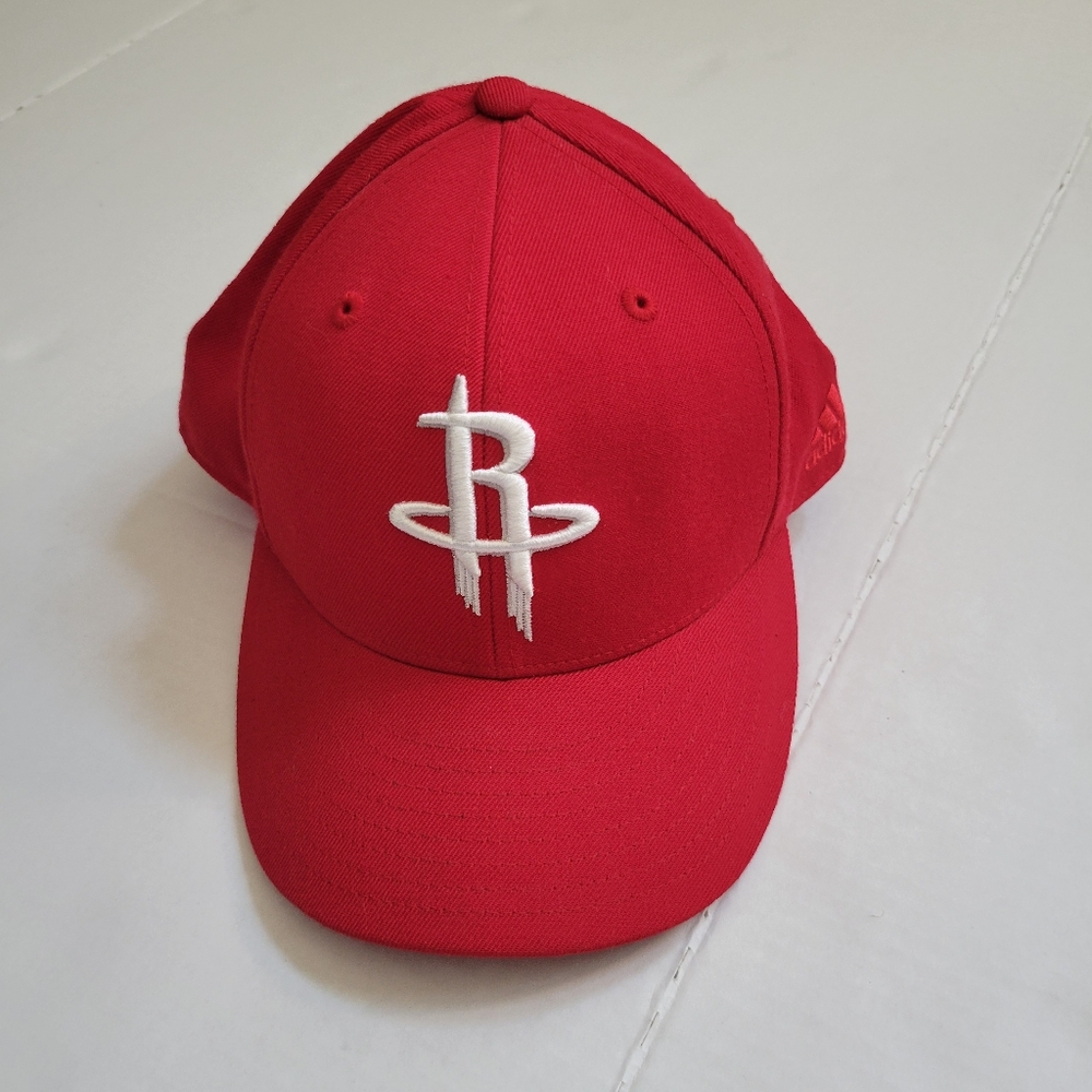 Houston Rockets NBA Adidas Red Fitted Hat 8